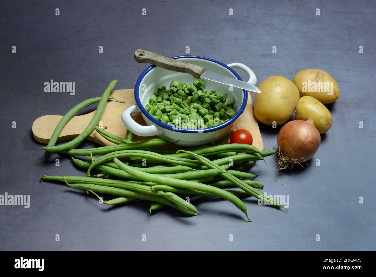 Crushed beans in shell, bush beans, Germany Stock Photo Alamy