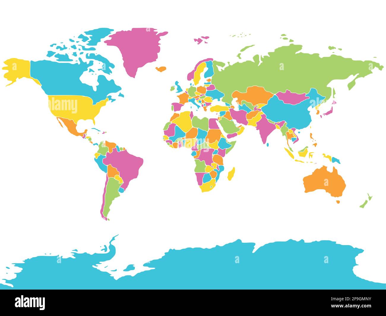 Minimalist world map with rounded borders Stock Vector Image & Art - Alamy