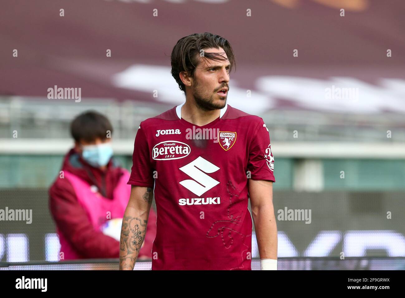 Simone Verdi of Torino FC during the Serie A football match between Torino  FC and AS Roma at Olympic Grande Torino Stadium on April 18, 2021 in Turin  Stock Photo - Alamy