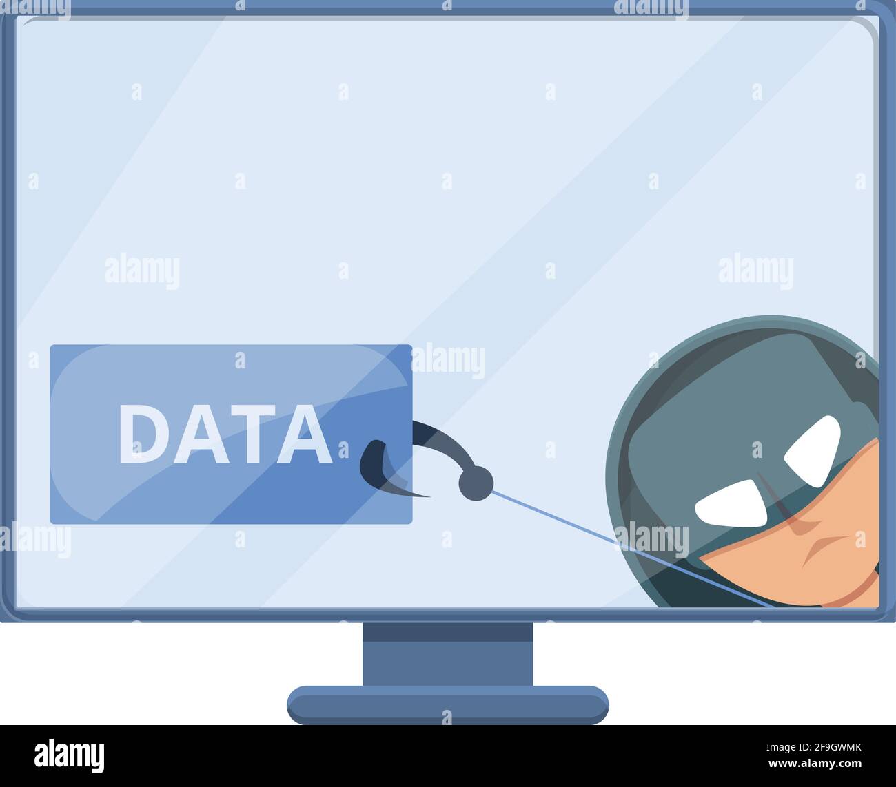 Online phishing data icon. Cartoon of Online phishing data vector icon for web design isolated on white background Stock Vector