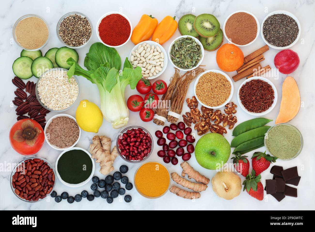 Worlds healthiest health foods collection high in protein, omega 3