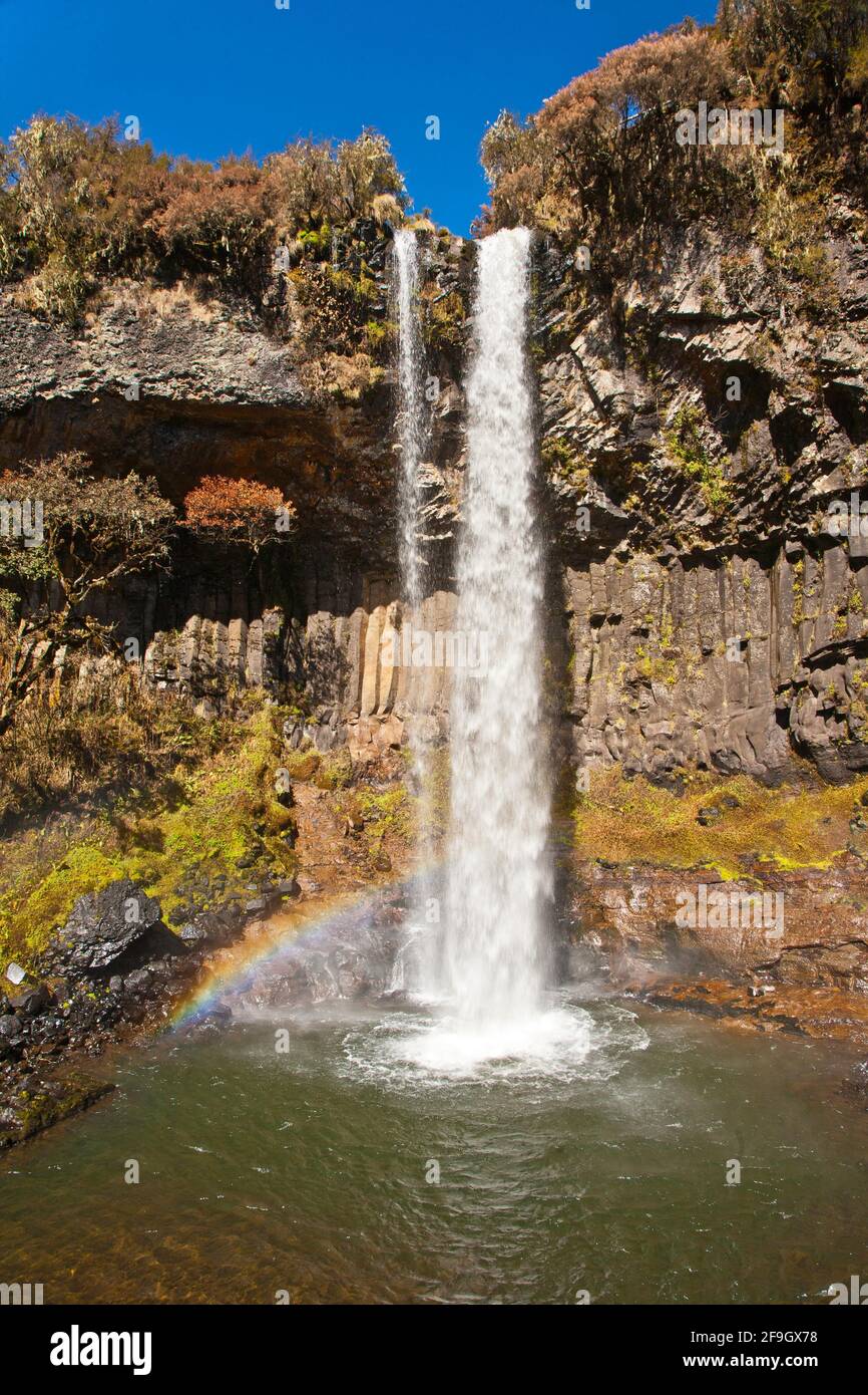Chania Falls, Aberdare Range, Aberdare National Park, Kenya Stock Photo