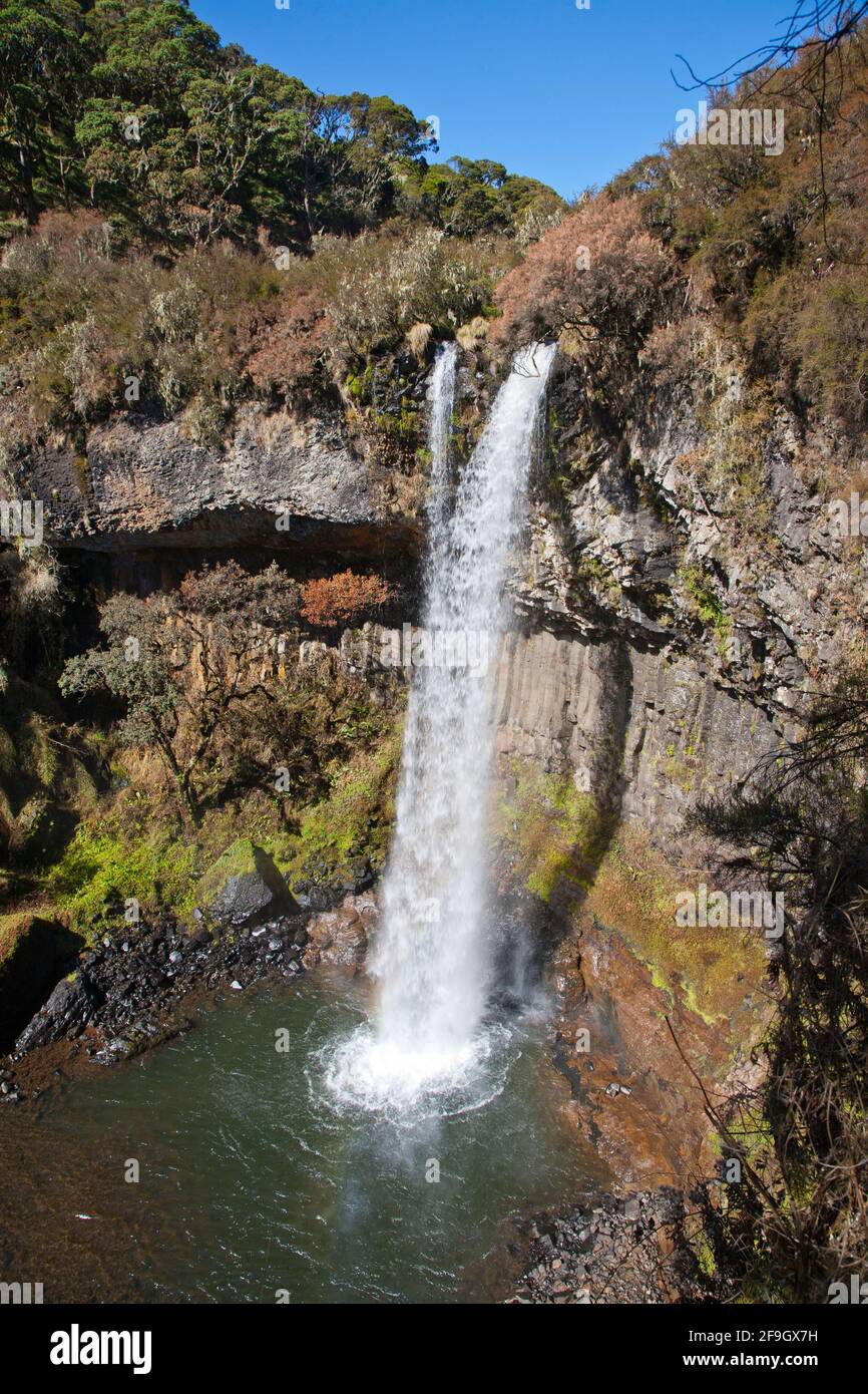 Chania Falls, Aberdare Range, Aberdare National Park, Kenya Stock Photo