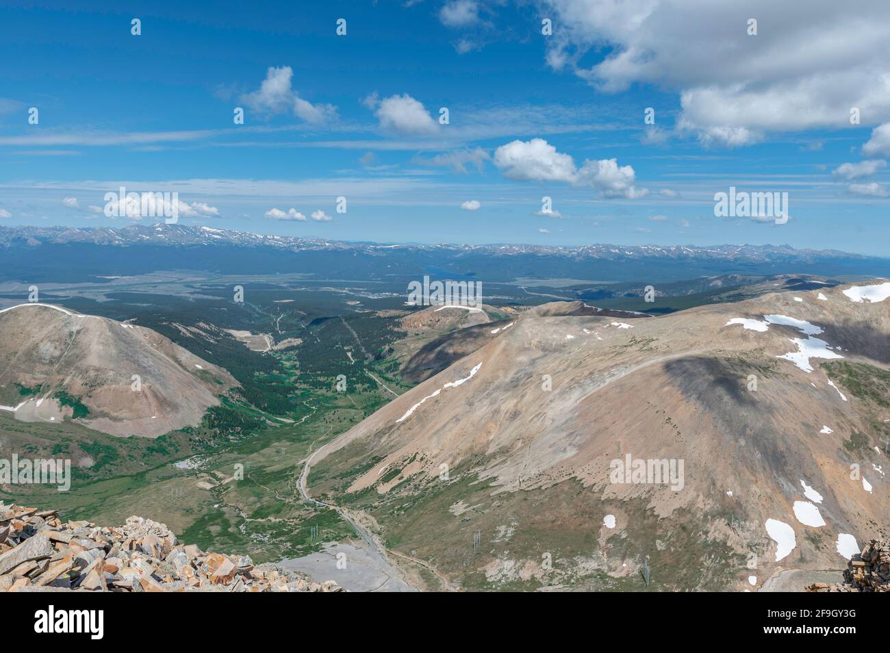 Looking west from the summit of Mt Sherman Stock Photo Alamy