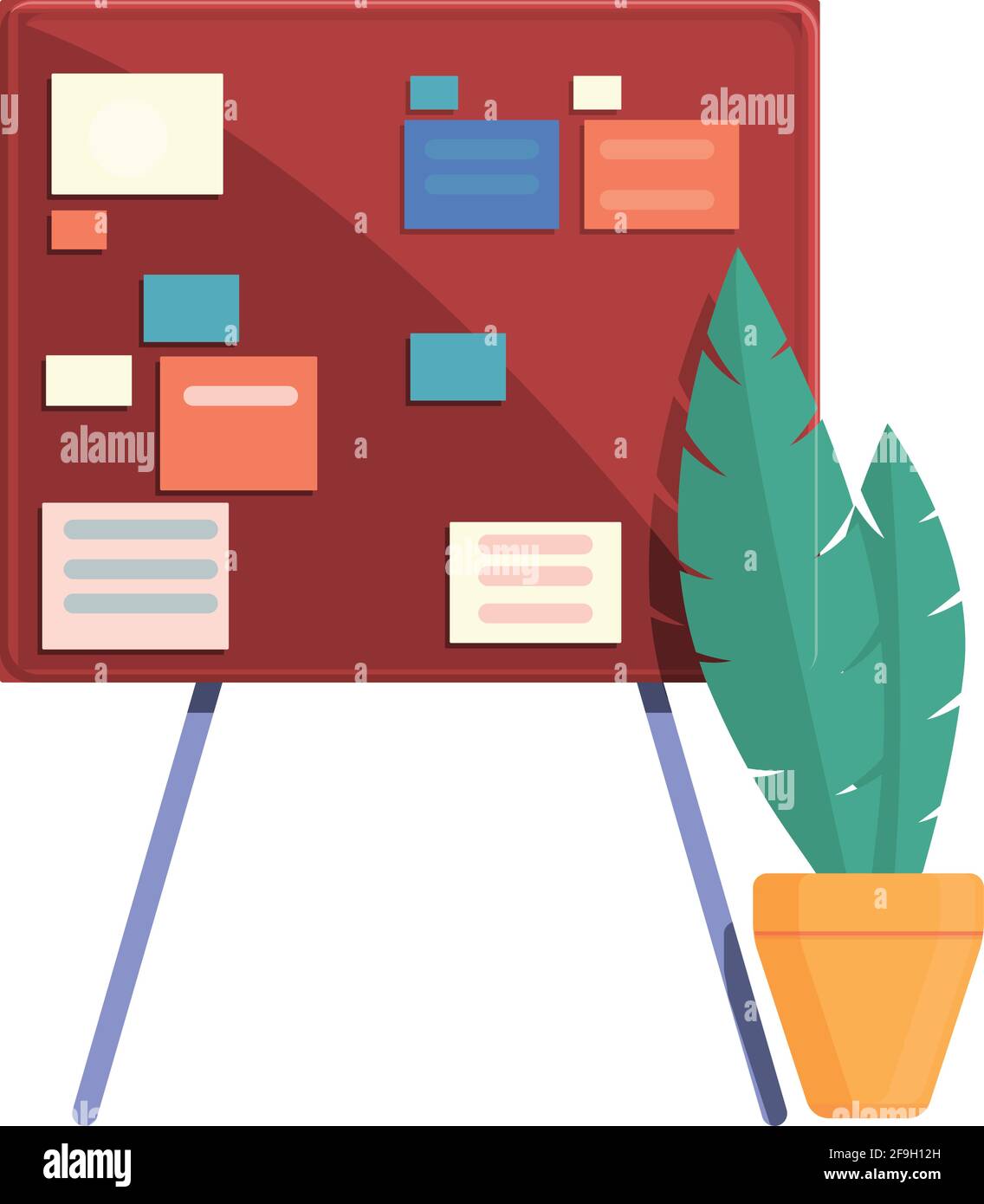 Board task schedule icon. Cartoon of Board task schedule vector icon ...