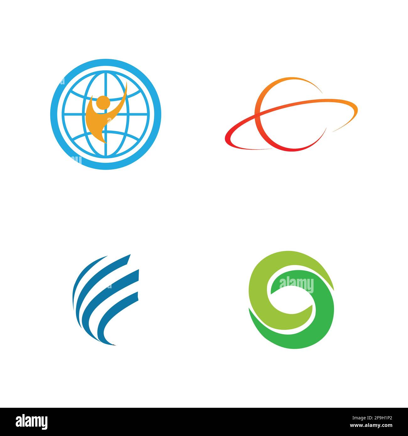 Creative Global Vector Logo Set Illustration Design Template Stock