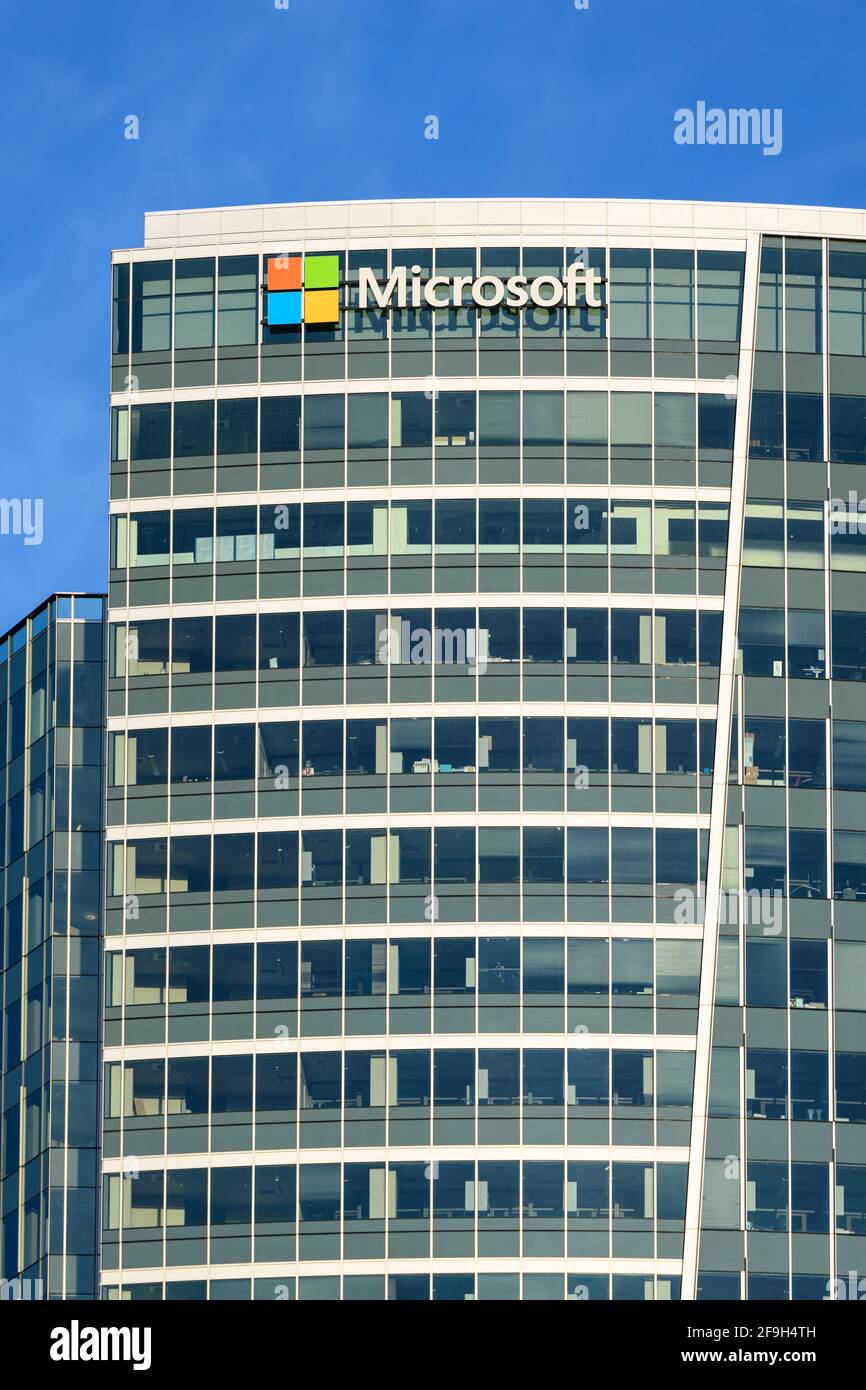 Bellevue, WA, USA April 18, 2021; Tower with the identification of