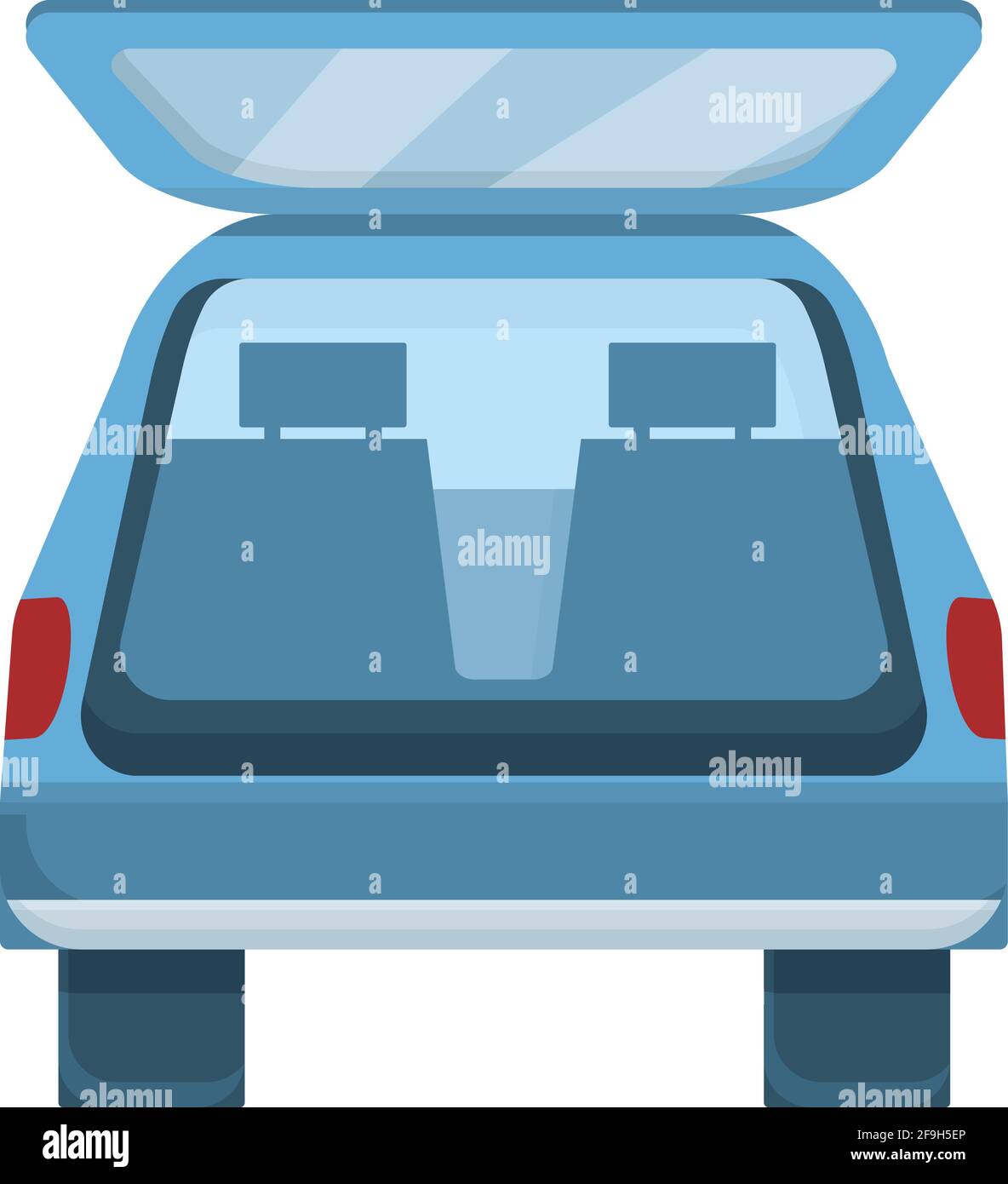 Luggage trunk car icon. Cartoon of Luggage trunk car vector icon for