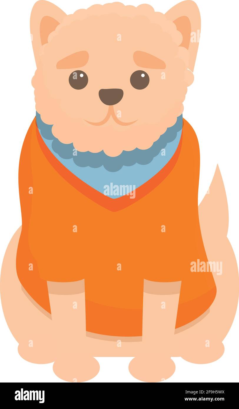 Jacket dog clothes icon. Cartoon of Jacket dog clothes vector icon for