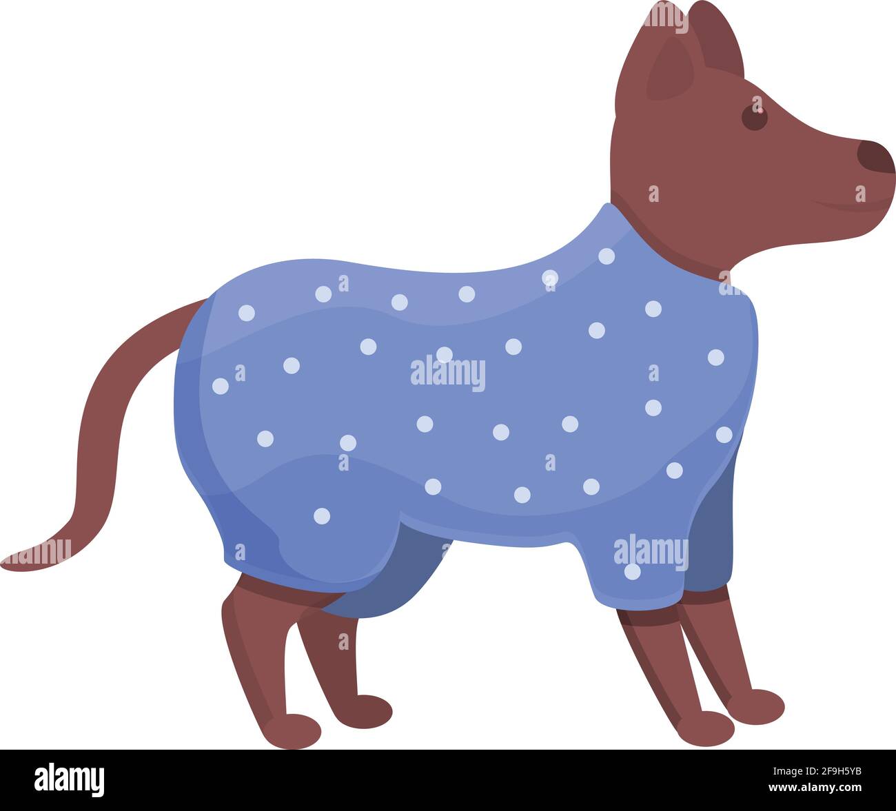 Dotted dog clothes icon. Cartoon of Dotted dog clothes vector icon for