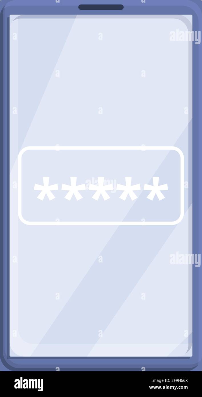 Cipher smartphone icon. Cartoon of Cipher smartphone vector icon for web design isolated on white background Stock Vector