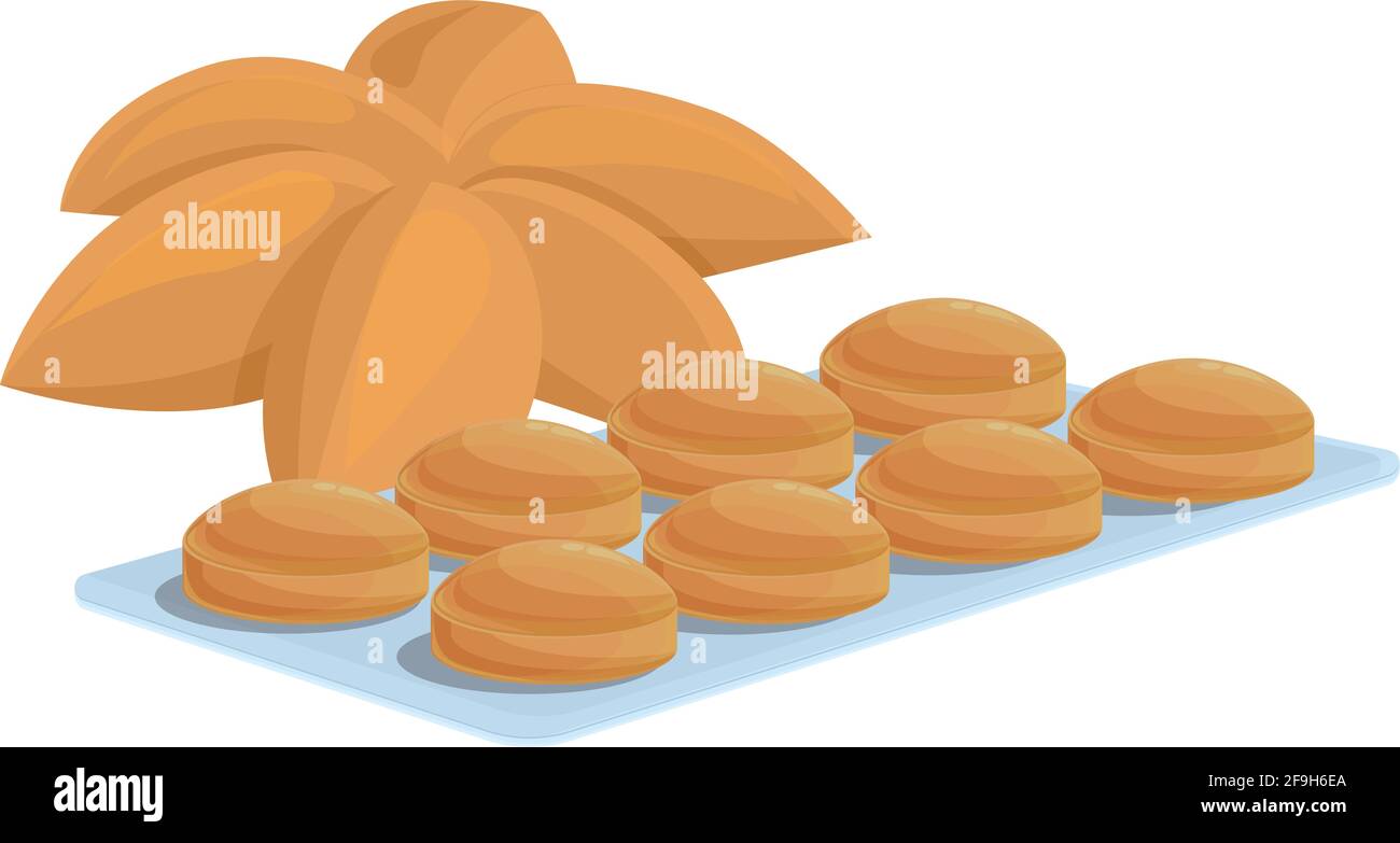 Anise cough drops icon. Cartoon of Anise cough drops vector icon for