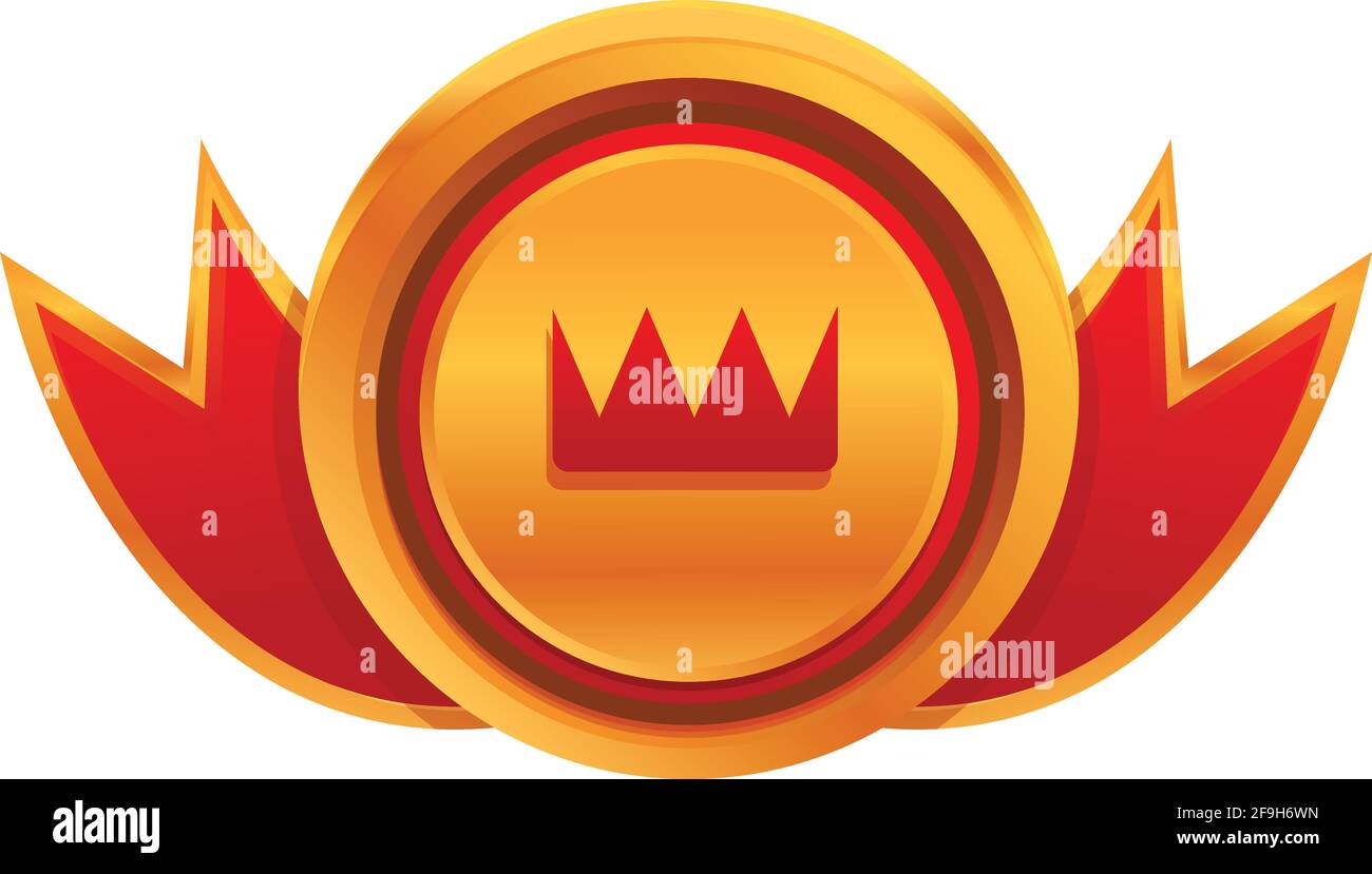 Ranking crown medal icon. Cartoon of Ranking crown medal vector icon ...