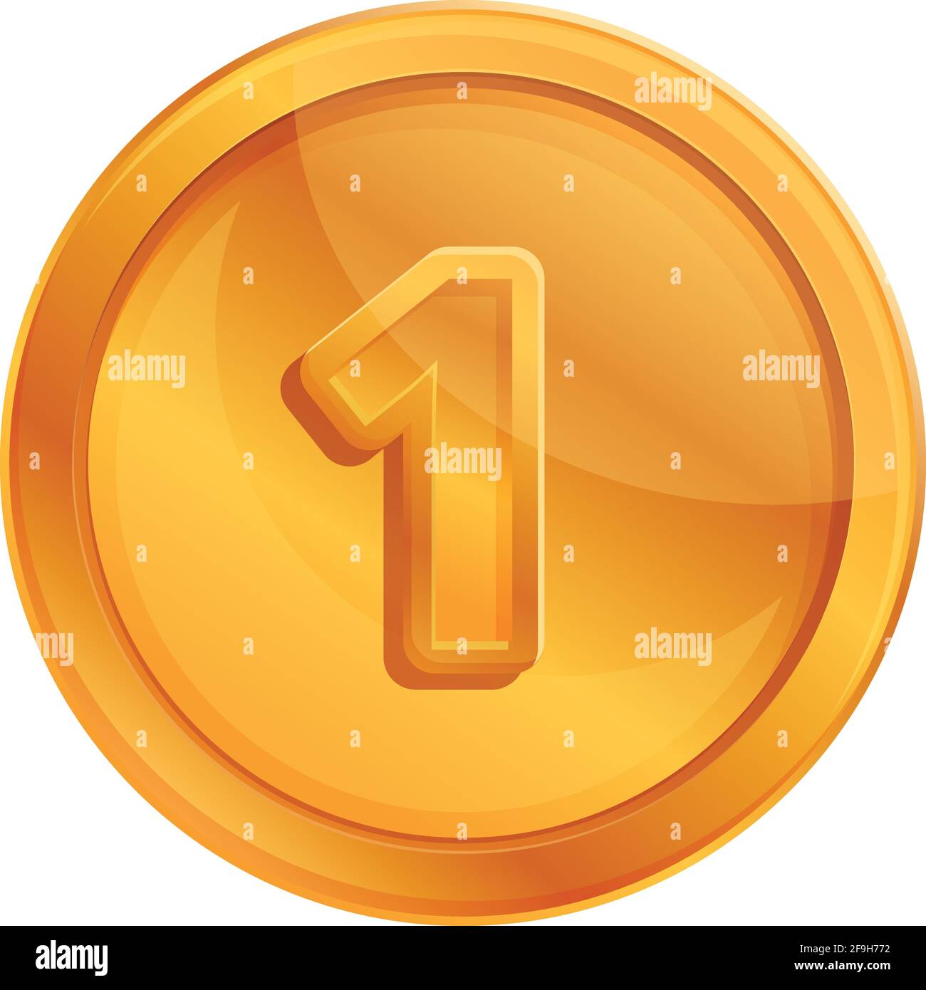 Gold medal icon. Cartoon of Gold medal vector icon for web design ...