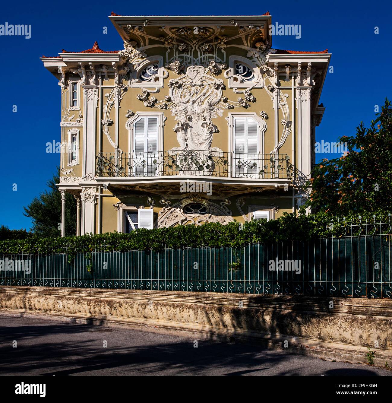 The Villino Ruggeri is a Liberty style villa located in the town of Pesaro in the Marche Provence of Italy. Stock Photo
