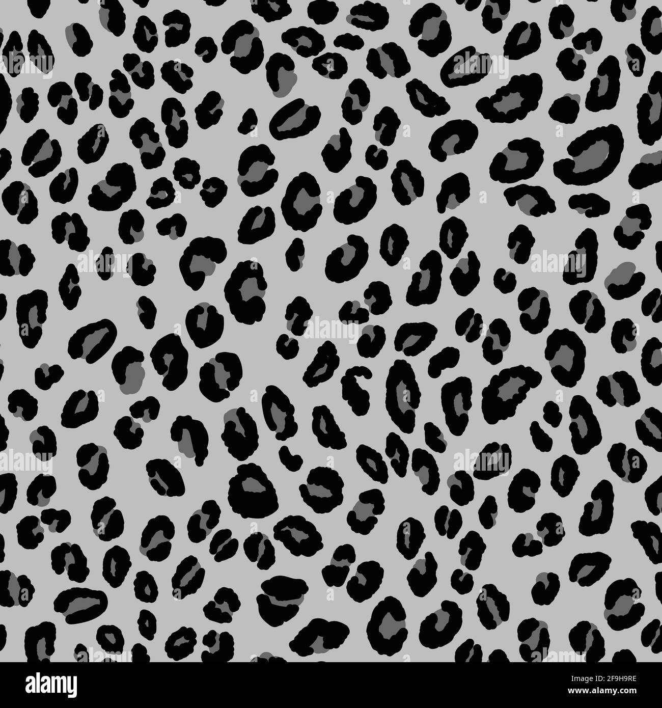 Gray and black leopard fashion seamless pattern Vector Image