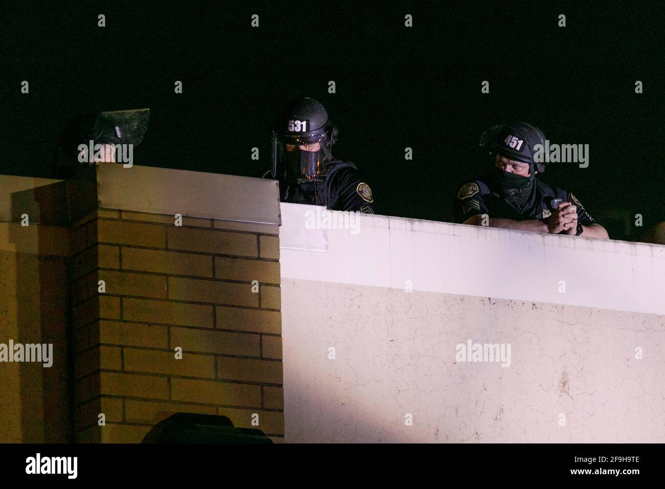 Portland Riot Police Precinct Robert delgado hi-res stock photography and images - Alamy