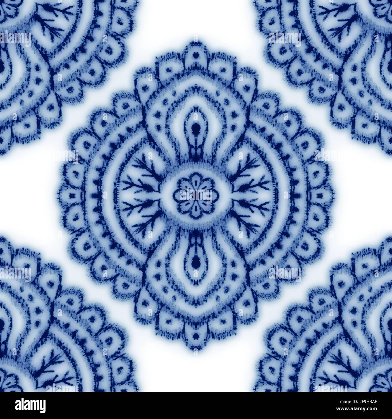 Seamless classic blue and white ceramic design Stock Photo Alamy