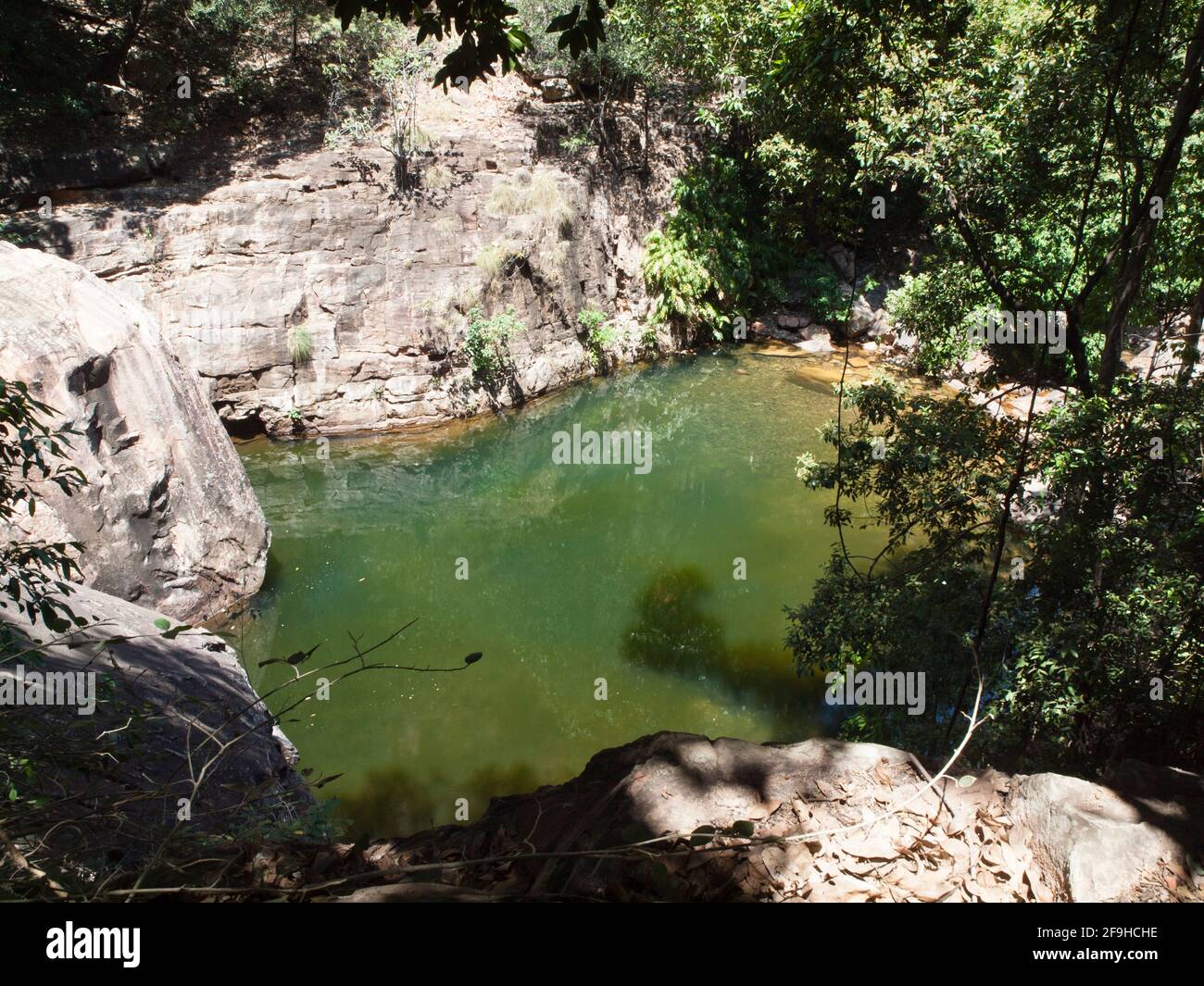 Sunlit pool below Emma on the Gibb River Road Kimberley, Western