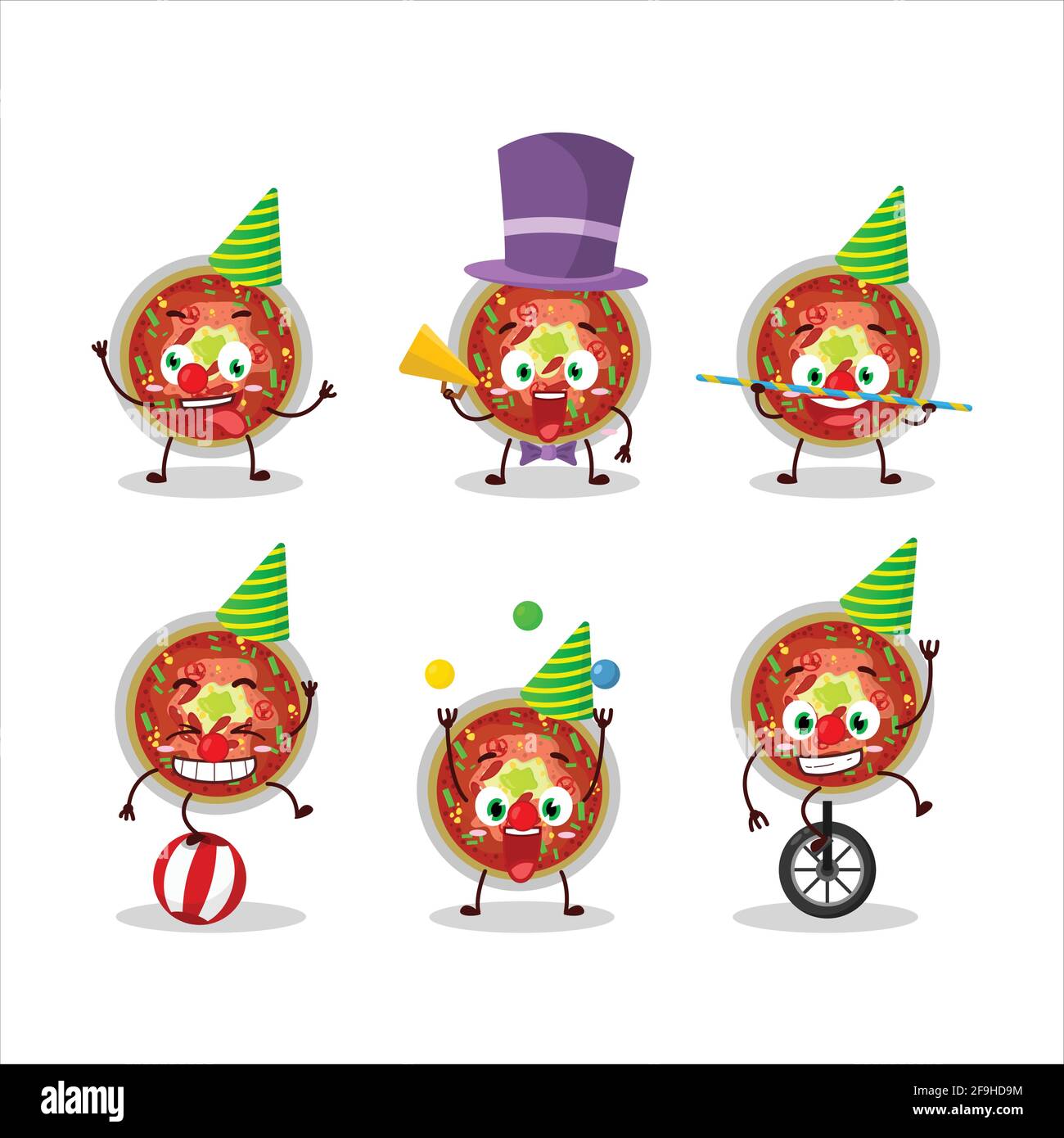 Cartoon character of bowl of chili with various circus shows. Vector  illustration Stock Vector Image & Art - Alamy