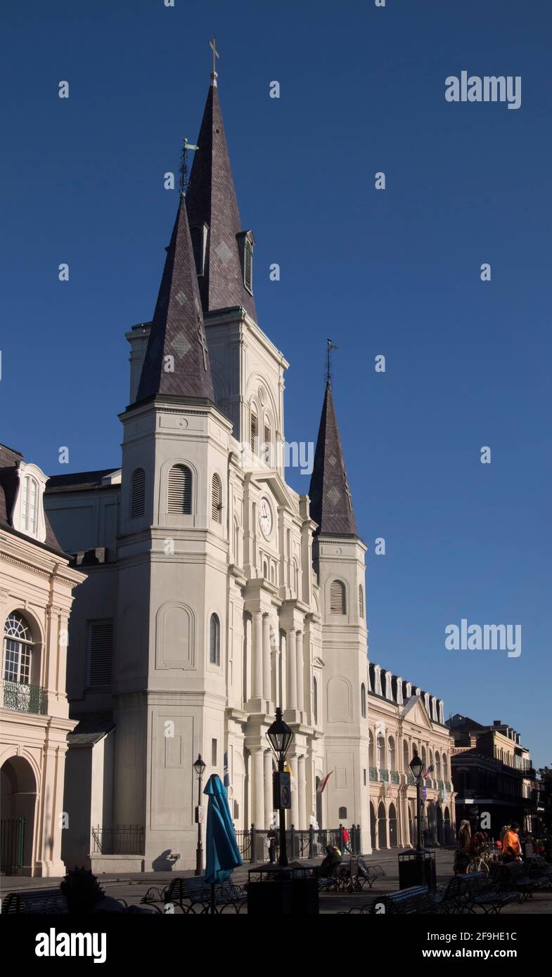 early morning St Louis Cathedral, New Orleans Stock Photo