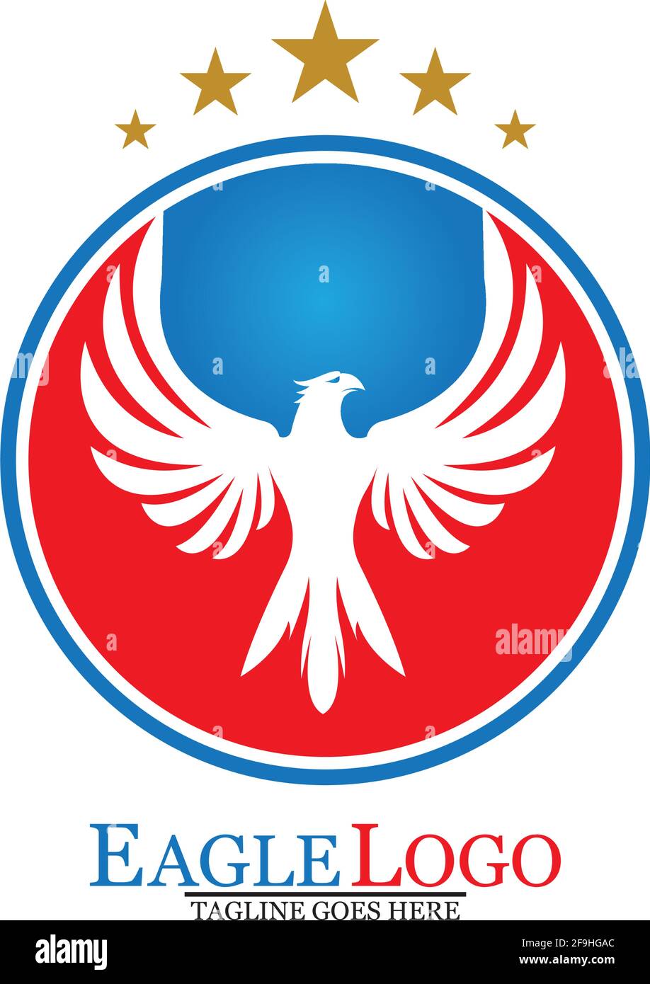 Falcon Eagle Bird Logo Template Vector Icon Stock Vector