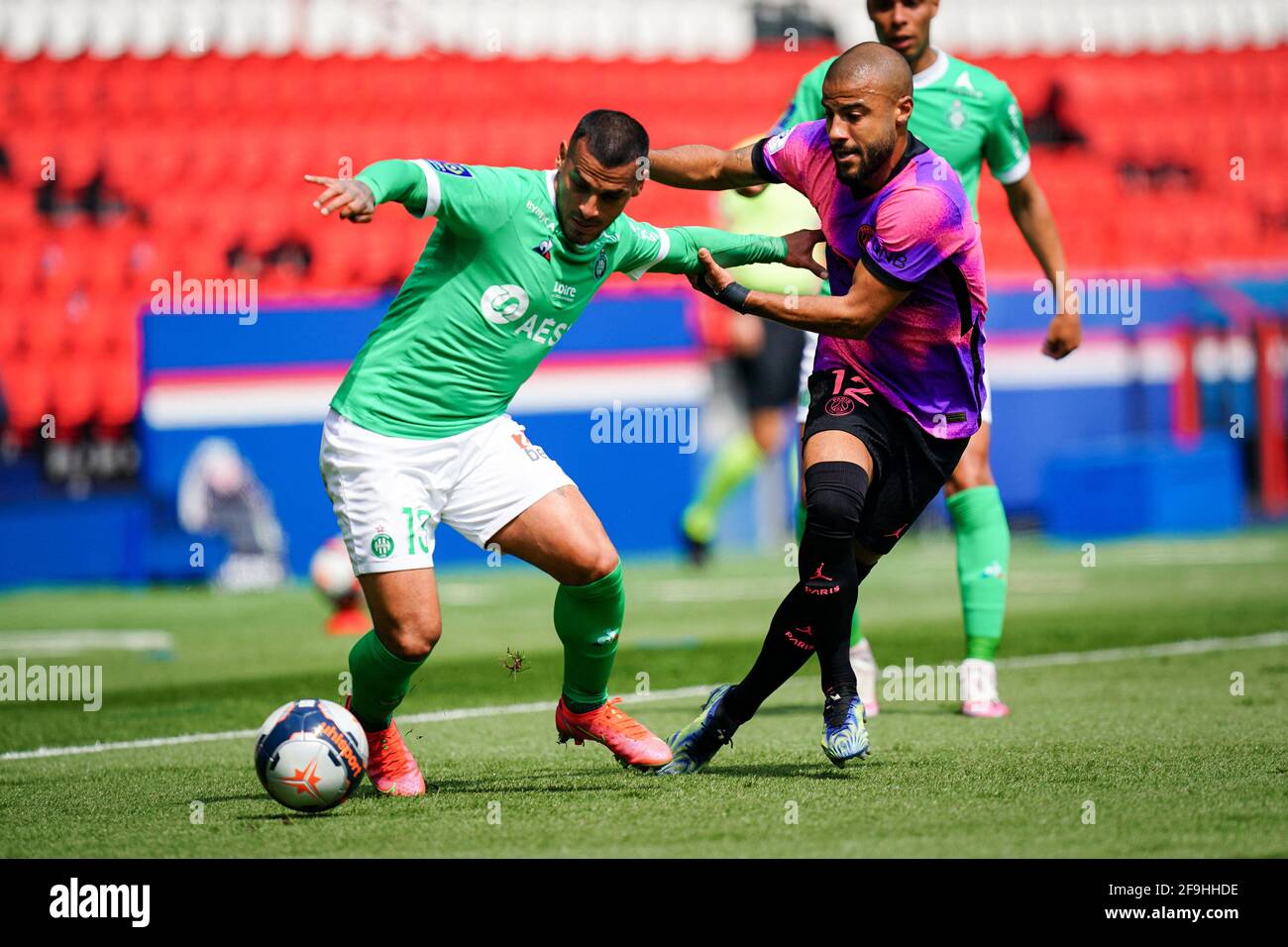 Miguell Trauco Of Saint Etienne Vs Parisaa A S Rafael During The French Ligue 1 Paris Saint Germain Psg Vs Saint Etienne Asse Football Match At The Parc Des Prince In Paris France On
