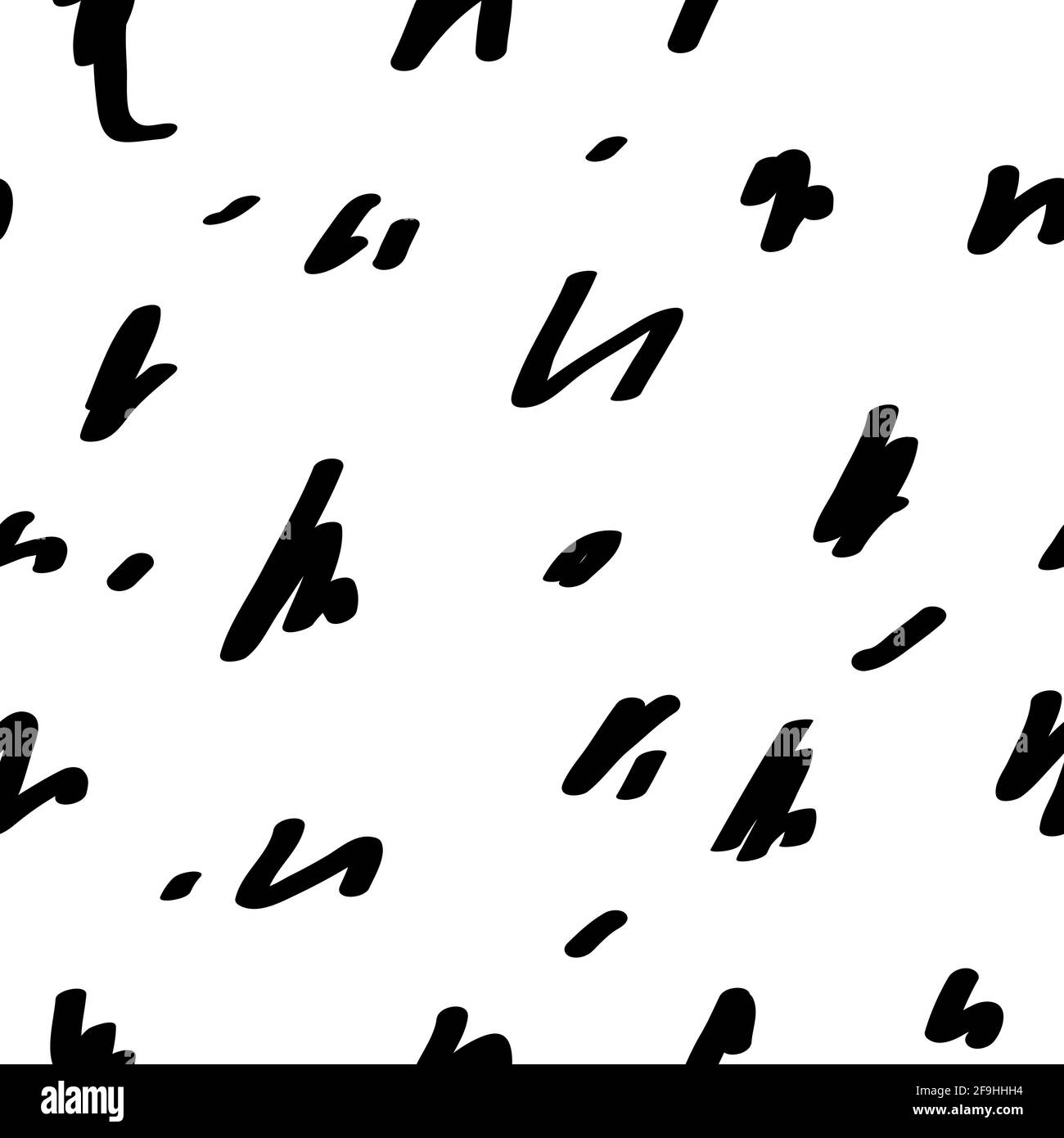 Abstract black minimalist decor, seamless pattern Stock Vector