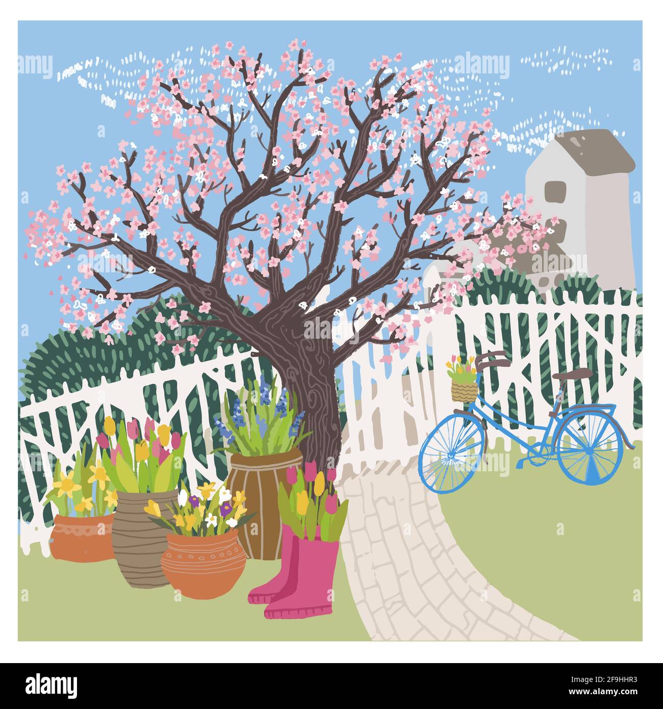 Japanese yard Stock Vector Images - Alamy