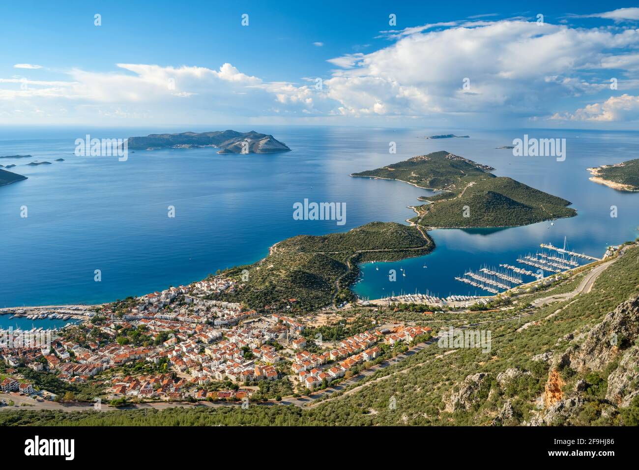 Beautiful view at Kas resort town in Turkey. Stock Photo