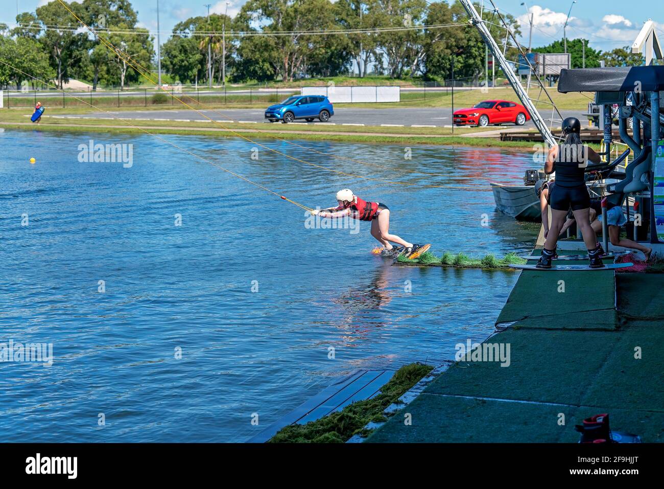 Girl Water Skiing High Resolution Stock Photography and Images Alamy