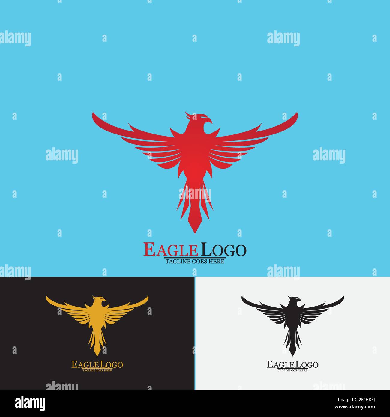Falcon Eagle Bird Logo Template Vector Icon Stock Vector
