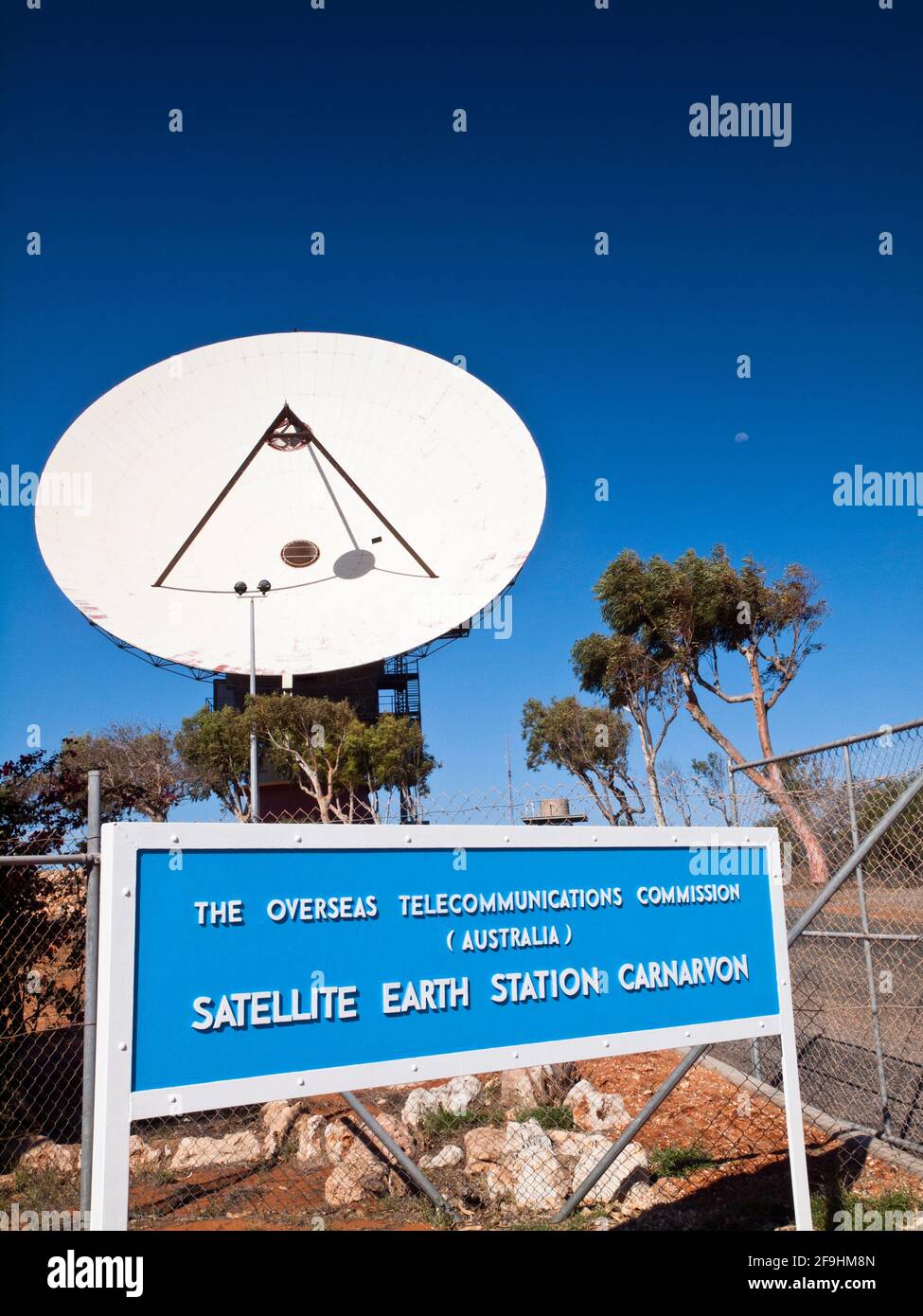The OTC Satellite Earth Station, Carnarvon, Western Australia Stock Photo