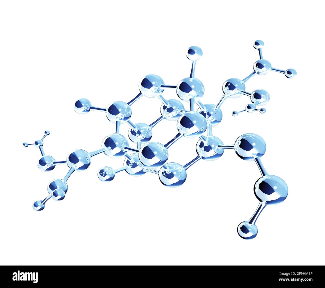 Models of abstract molecular structure. Isolated on white background ...