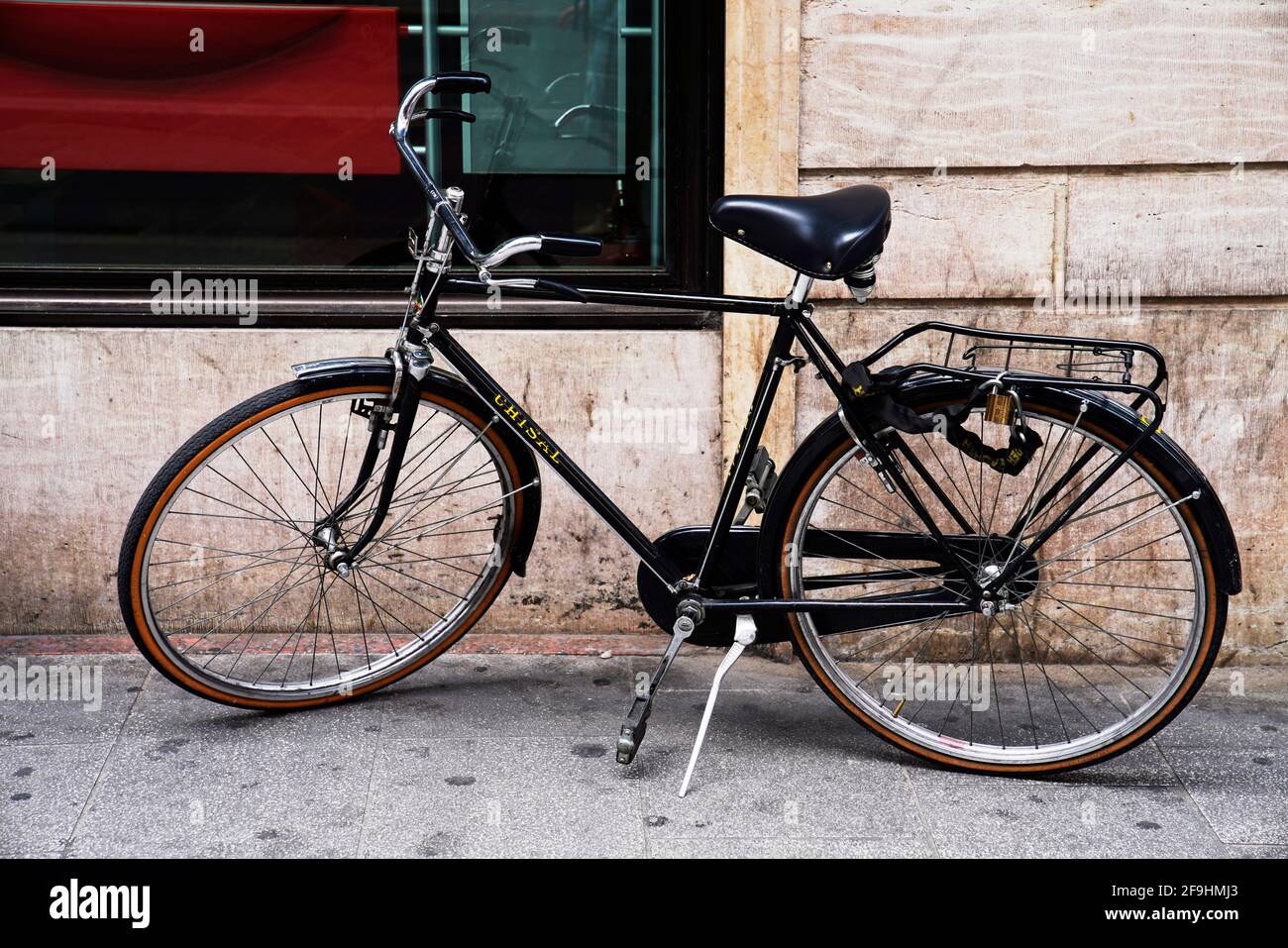 Still life with a bicycle, old town, Bologna, Emilia Romagna, Italy Stock Photo