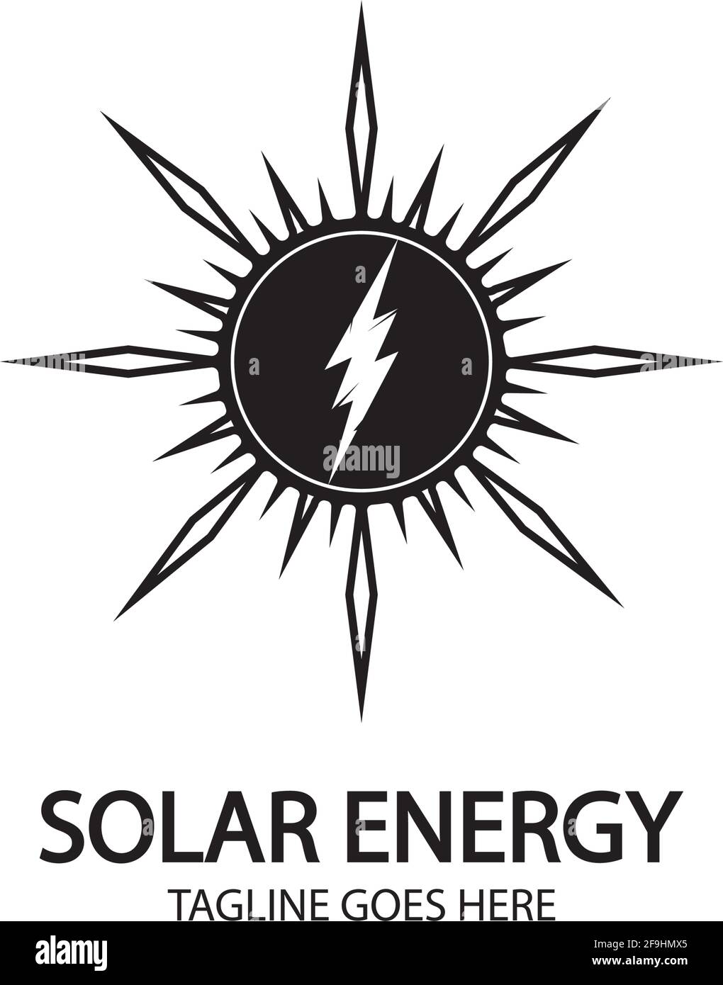 Solar energy panel and sun icon isolated on white background Stock ...