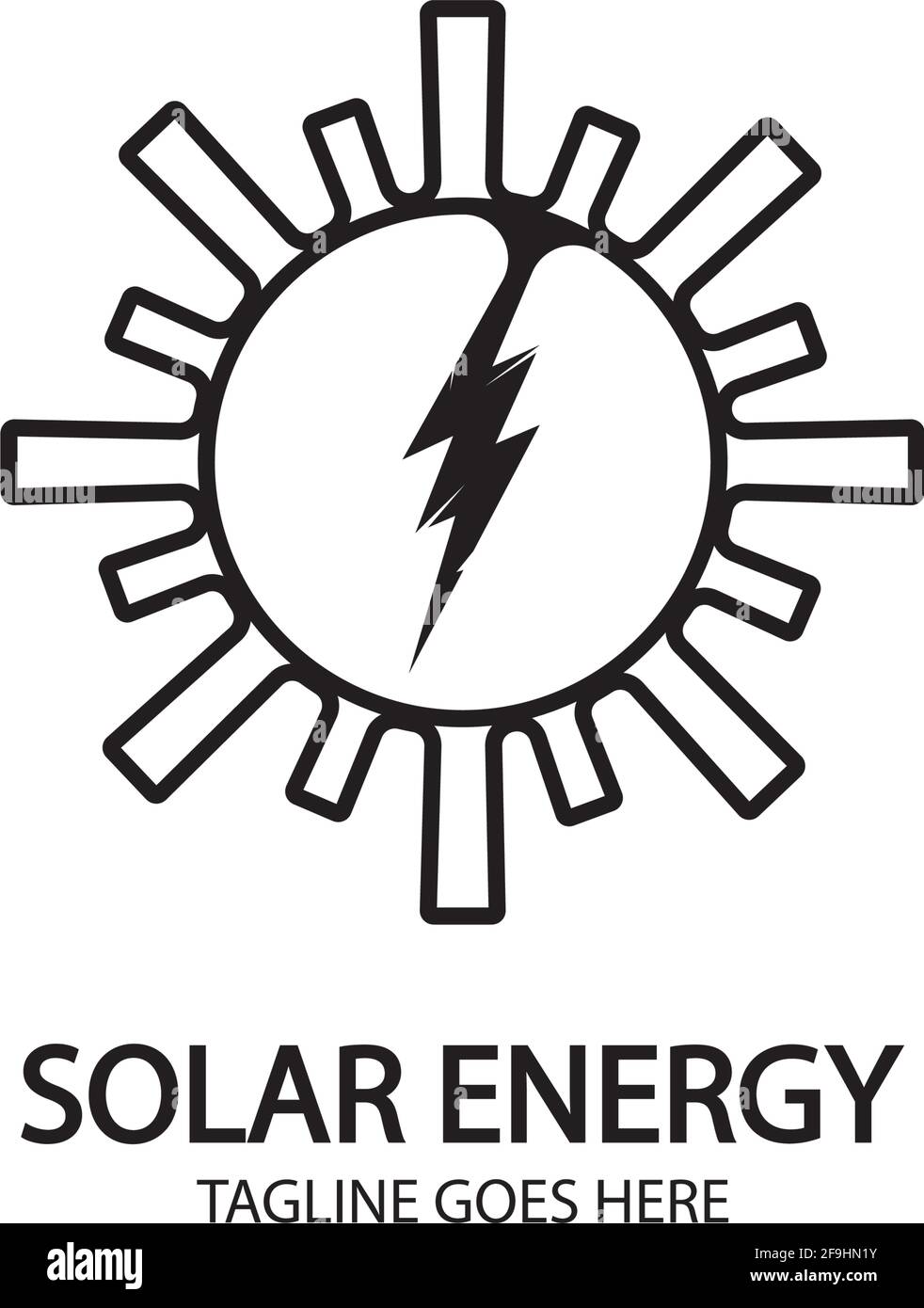 Solar energy panel and sun icon isolated on white background Stock ...