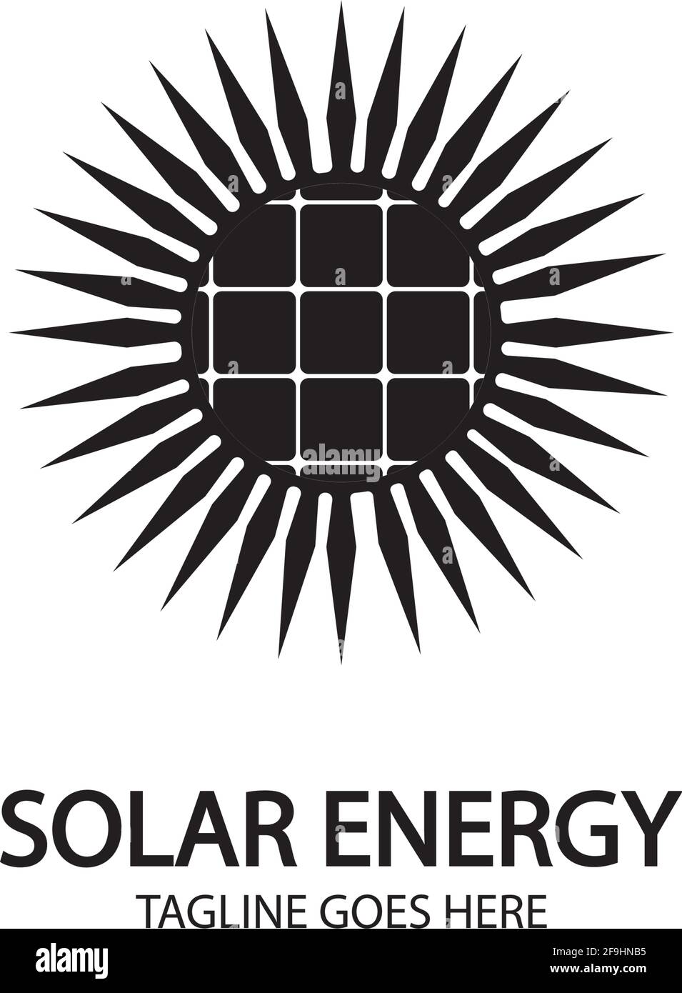Solar energy panel and sun icon isolated on white background Stock ...