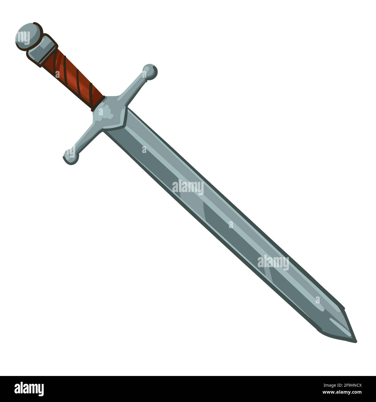 Sword of ancient times, medieval weapon vector Stock Vector