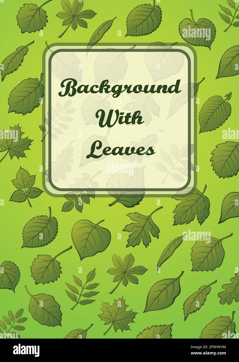 Background with Leaves Stock Vector