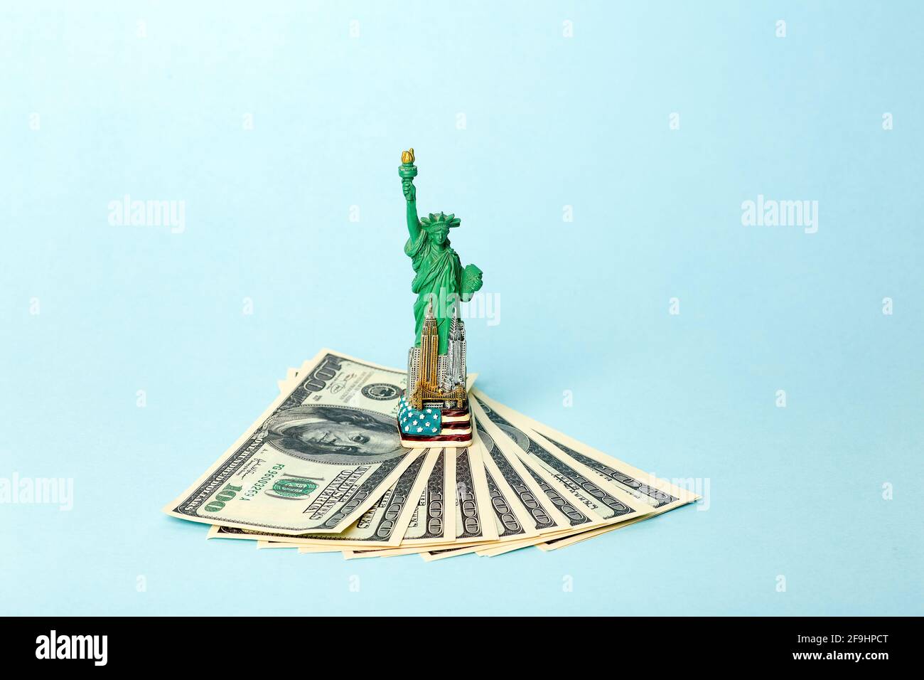 USA dollars background. American rescue plan, USA relief program, stimulus check and Act of 2021 concept. Money, business, profit and livelihood idea. High quality photo Stock Photo
