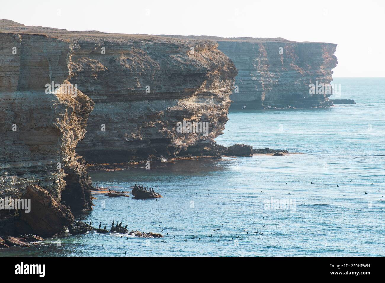 Picturesque sea landscape. Coast of the Tarhankut Peninsula. Crimea. Stock Photo