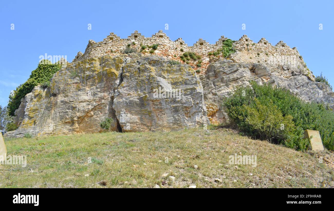 Castle of Begur in Costa Brava Catalonia Spain Stock Photo