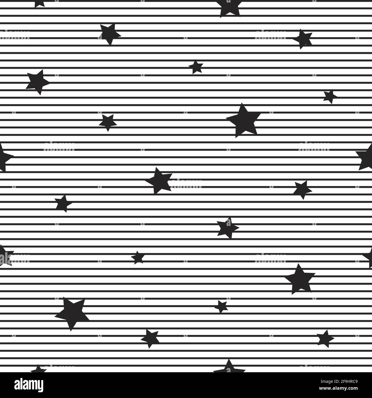 Seamless abstract pattern with little sharp black stars and lines on ...