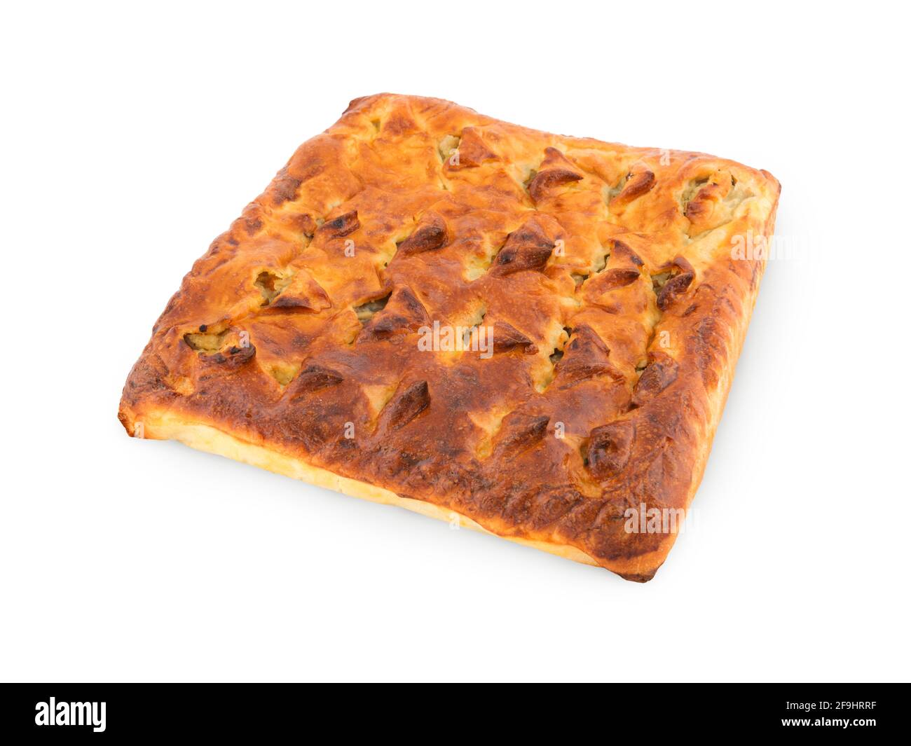 Homemade pie isolated on white. Home bakery Stock Photo