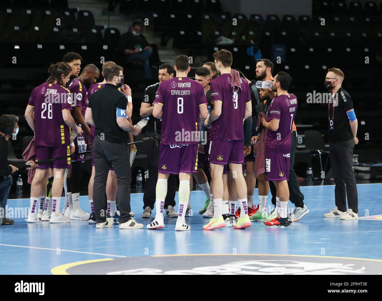 Team HBC Nantes during the French championship, Lidl Starligue handball  match between HBC Nantes and Dunkerque