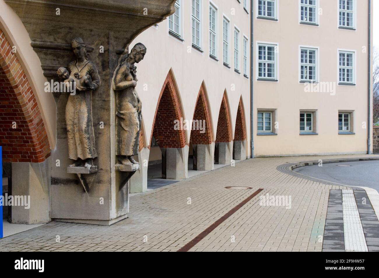 Facade of Friedrich-Froebel Schule. A School with special focus on learning disability Stock Photo