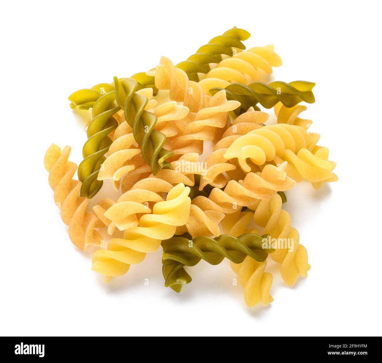 Different types of Fusilli isolated on white background Stock Photo - Alamy