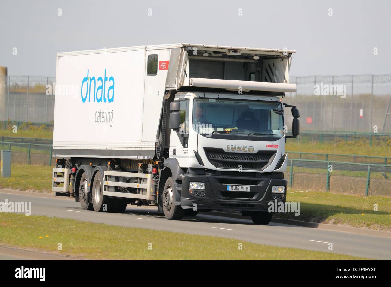 A dnata catering truck near Heathrow Airport, London, UK Stock Photo