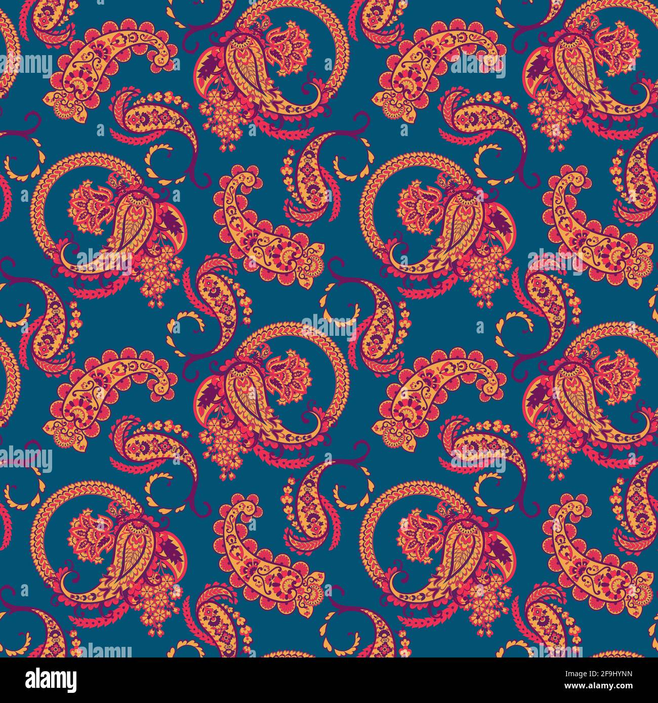 Retro paisley Stock Vector Images - Alamy